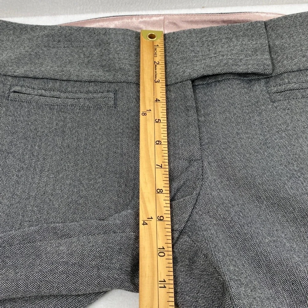 Maurices Dress Pants Womens Size 11 12 Gray Herringbone Bootcut‎ Trousers Office